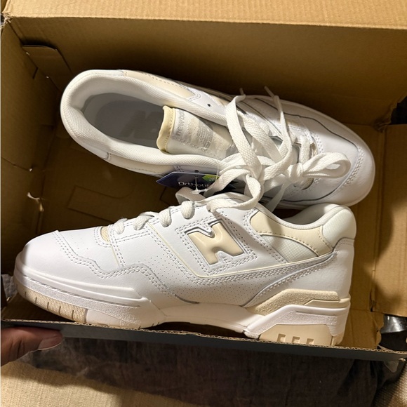 New Balance Shoes - New Balance 550 in White and Beige